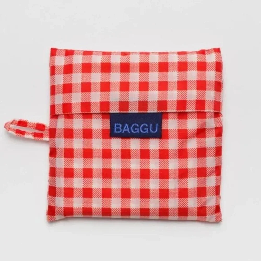 NWT Standard BAGGU Reusable Tote Bag – Red Gingham - Picture 8 of 8